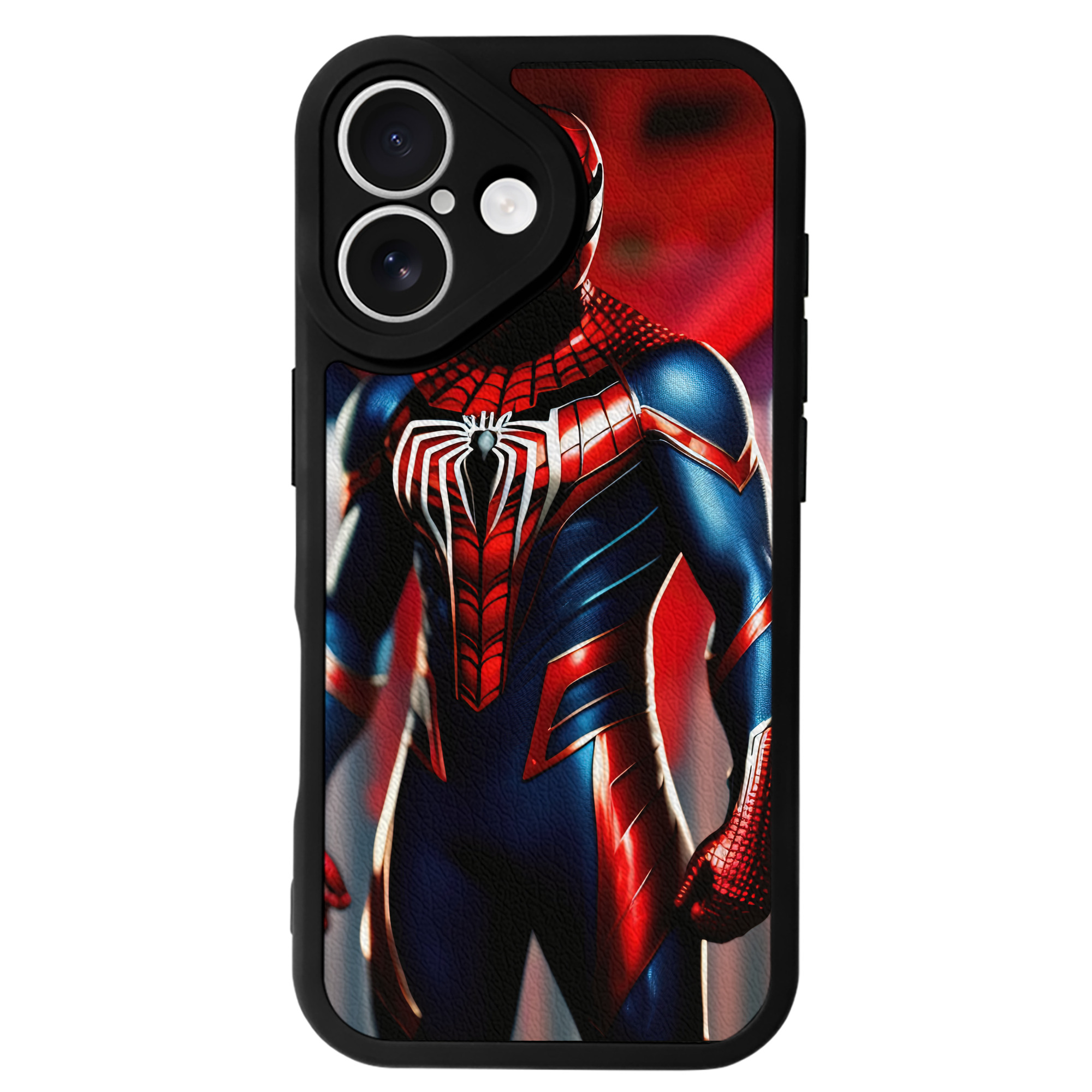 （画像用） Spider Man スパイダーマン 【iPhone 16シリーズ対応】シリコンスマホケース（レザー調） 材質：シリコン